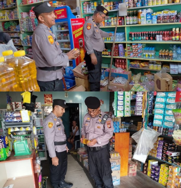 Pastikan Stabilitas Harga Sembako, Personel Polsek Gas Lakukan Pengecekan Pada Toko Penjual Sembako