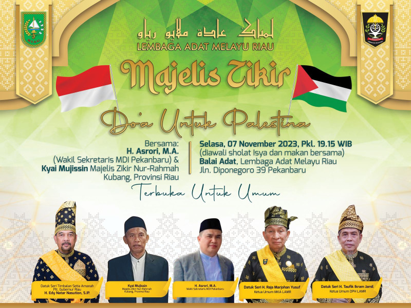 Selasa Malam, Majelis Zikir LAMR Untuk Palestina