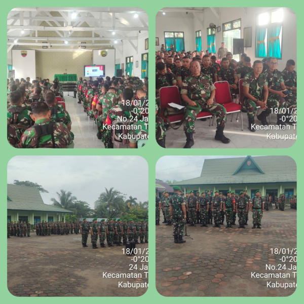 Anggota Koramil 07/Reteh Melaksanakan Jam Komandan