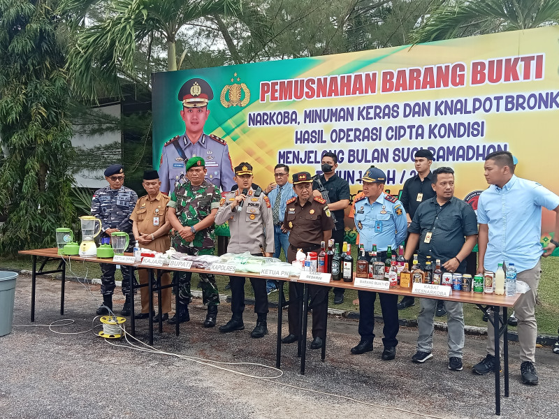 Jelang Ramadhan, Polres Musnahkan Barang Bukti Hasil Operasi Cipta Kondisi