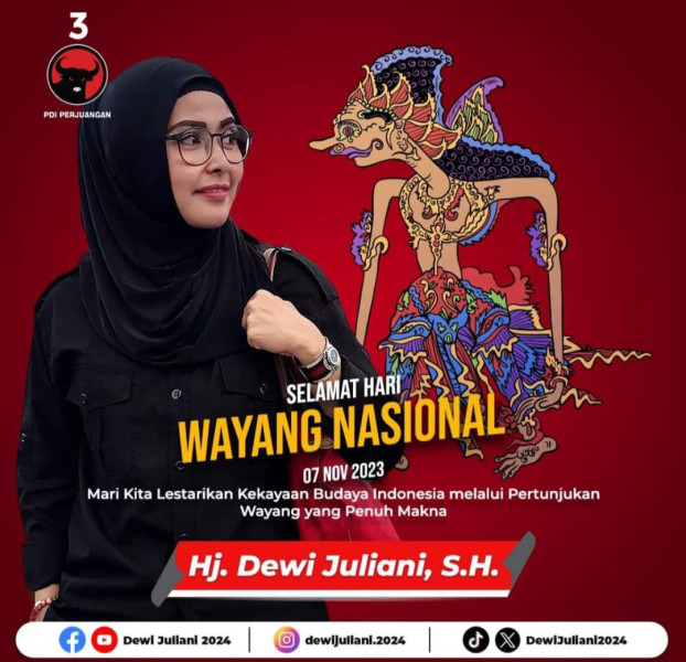Peringati Hari Wayang Nasional, Dewi Juliani Sebut Sebagai Bentuk Apresiasi Budaya