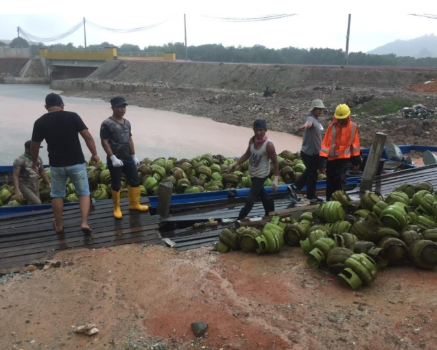 Polsek KKP Amankan 760 Tabung Gas Elpiji 3 Kg Bersubsidi di Pelabuhan Rakyat Sekupang Batam