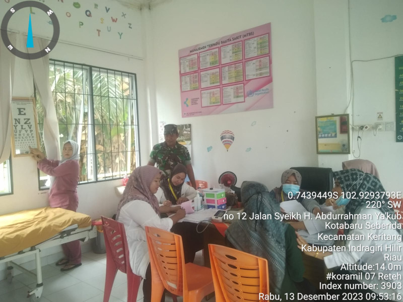 Danramil 09/kemuning Lakukan Pemantauan Terhadap Pemeriksaan Kesehatan Bagi Calon Anggota KPPS