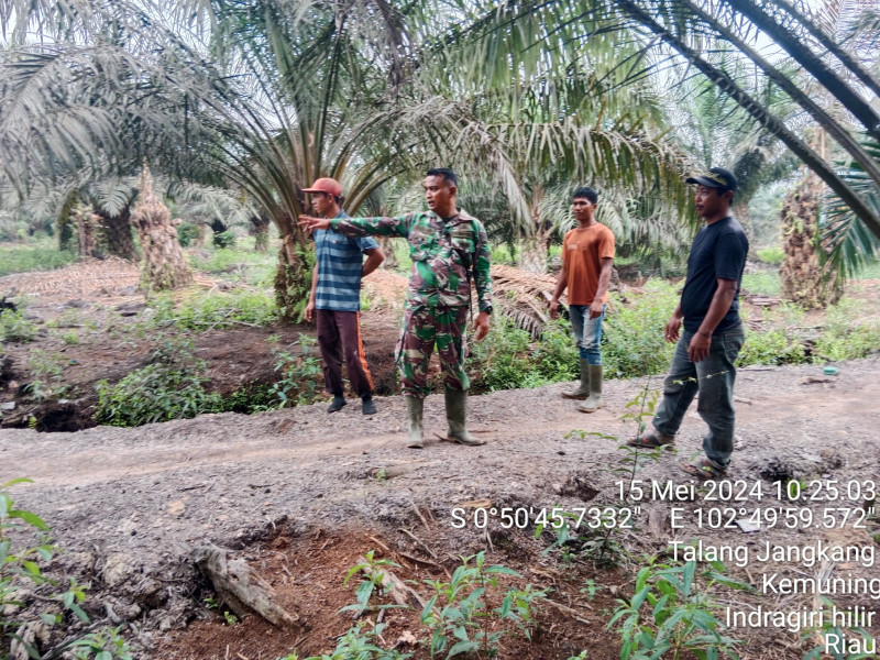 Rutin Patroli, Upaya Babinsa Koramil 09/Kmg Dalam Mencegah Karhutla