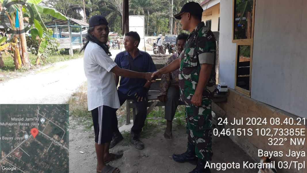 Gerak Komsos Babinsa 03/Tpl Guna Menjalin Keakraban Dan Silaturahmi Bersama Warga Binaan