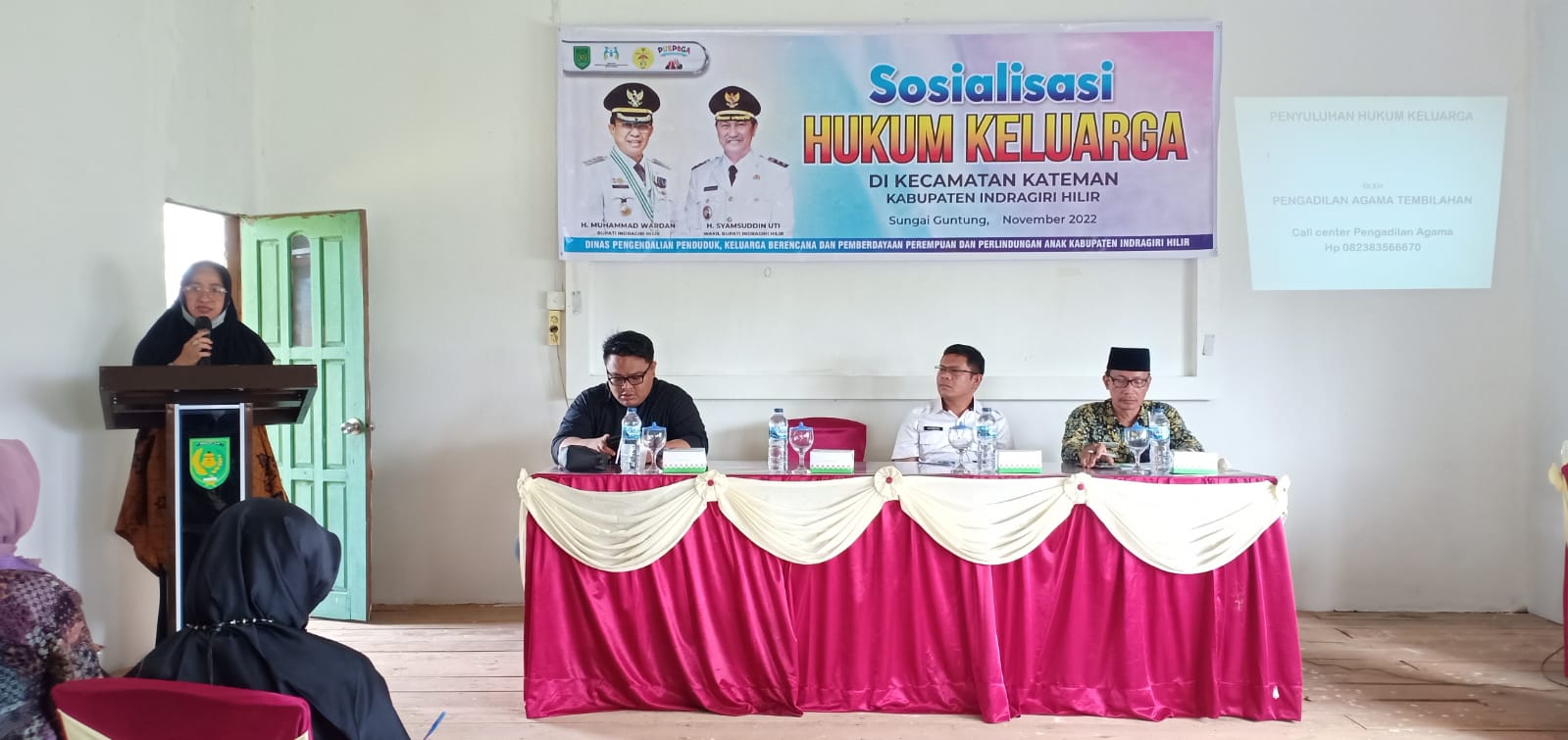 Di Kecamatan Kateman, DP2KBP3A Inhil Kembali Mensosialisasi Hukum Keluarga