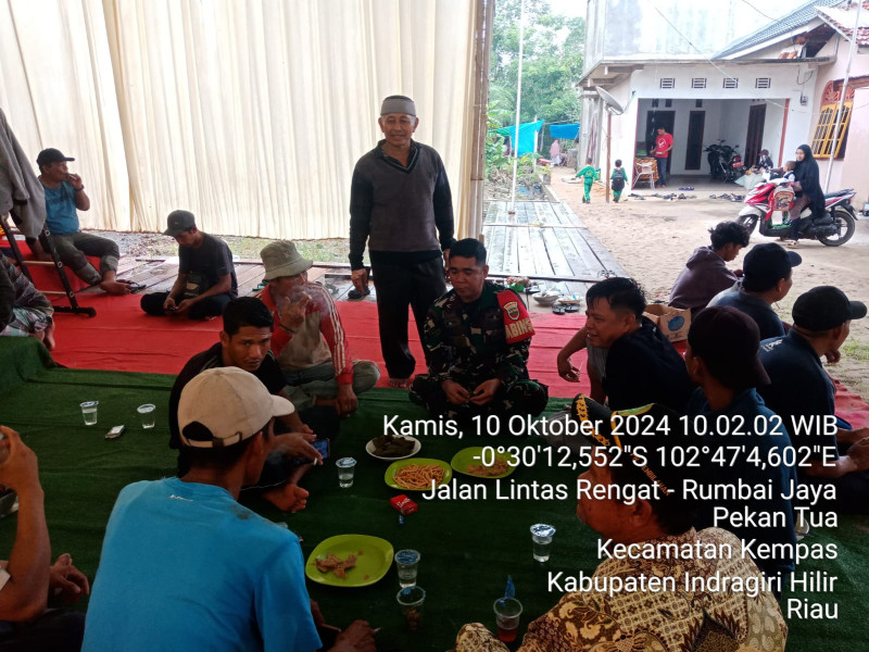 Babinsa 03/Tpl Hadiri Undangan Pernikahan Warga Binaan Guna Jalin Silahturahmi