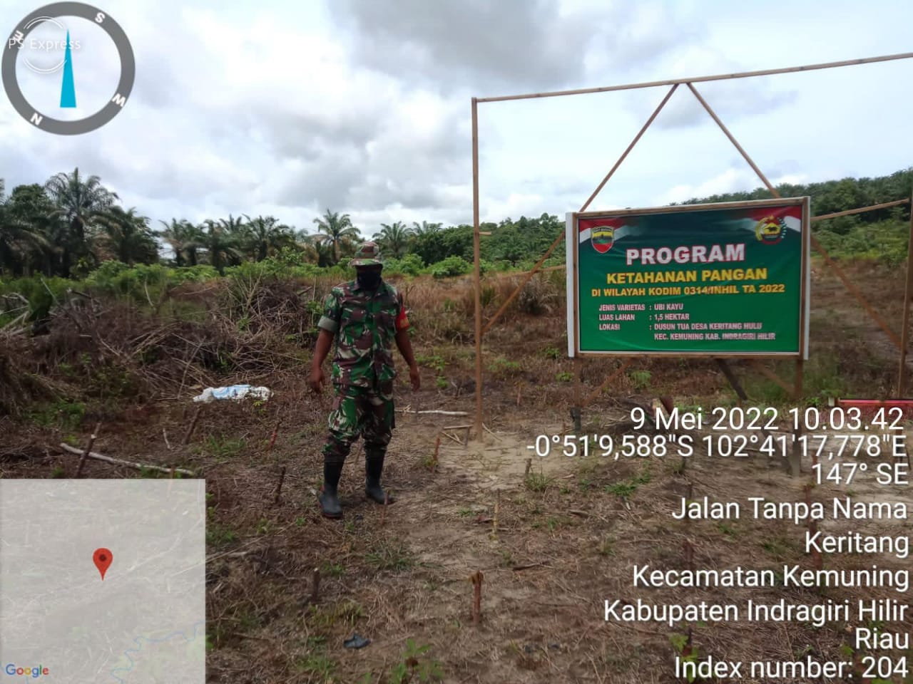 Progres Program Ketahanan Pangan Bersama Koramil 09/Kemuning