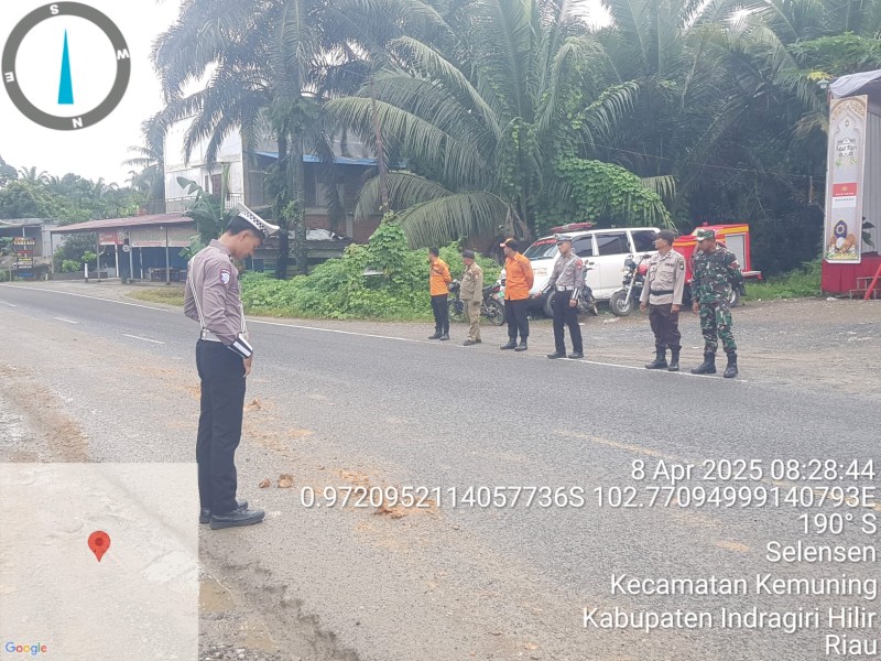 Sampai Saat Ini, Koramil 09/Kemuning Terus Pantau Arus Balik Libur Lebaran Idul Fitri 1446 H