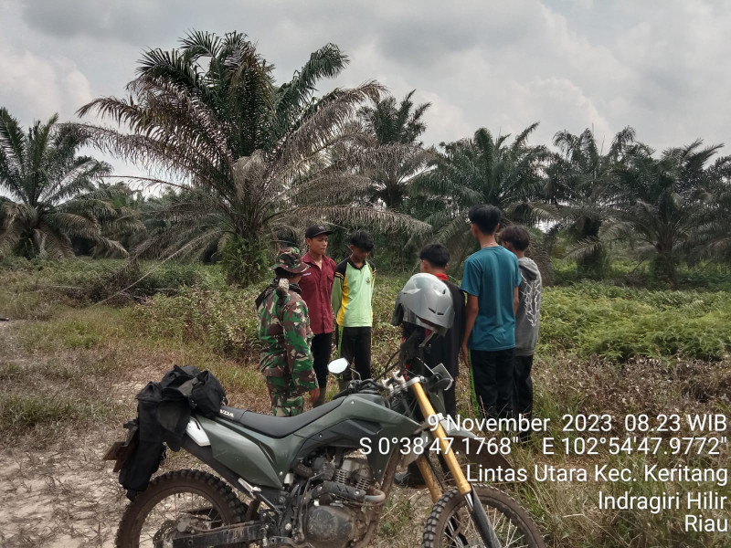 Rutin, Serka N Sipayung Gencarkan Patroli Karhutla di Desa Lintas Utara