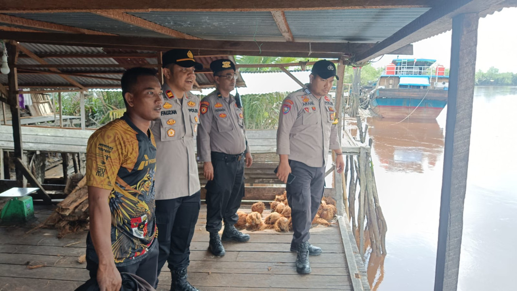Buaya Kerap Muncul di Aliran Sungai Gaung Anak Serka, Kapolsek Beri Himbauan Kepada Masyarakat