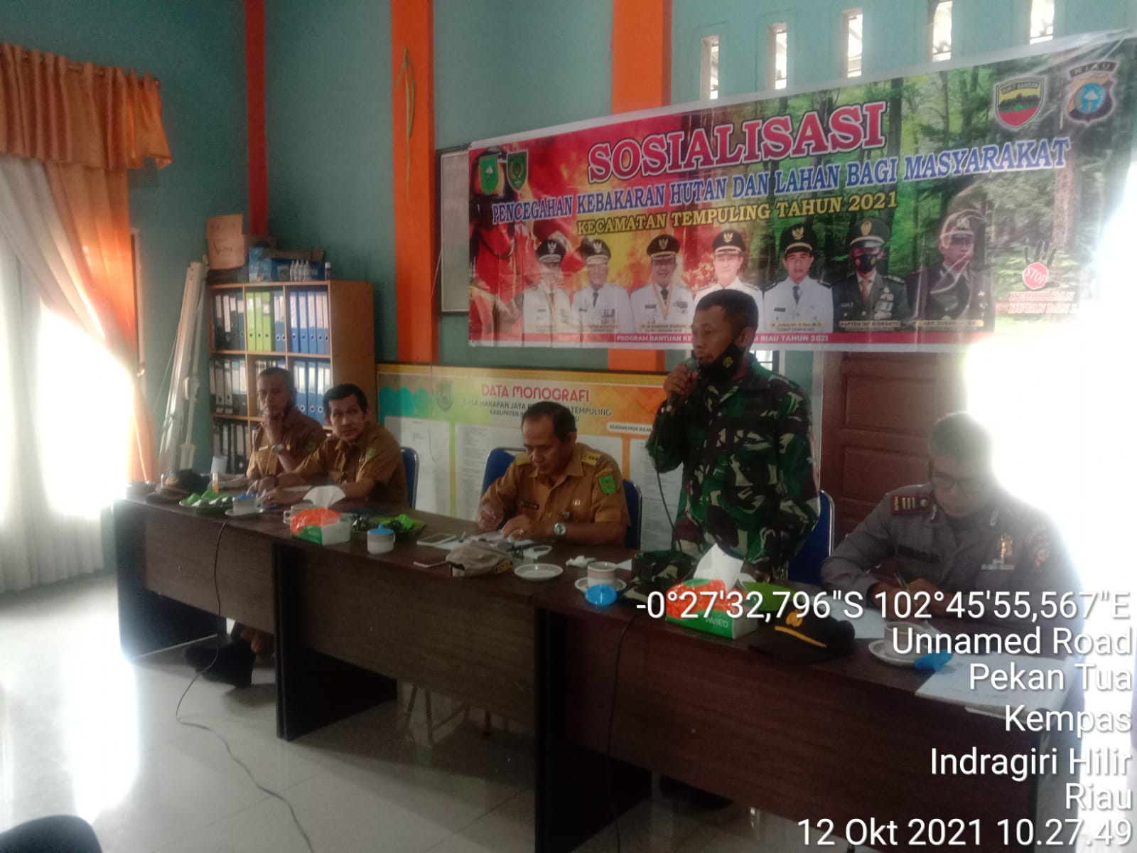 Jadi Narasumber Pada Sosialisasi Pencegahan Karhutla, Danramil 03/Tempuling Sampaikan ini