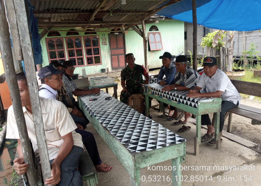 Babinsa Koramil 03/Tpl Jalin Hubungan Baik Dengan Masyarakat Kampung Pancasila