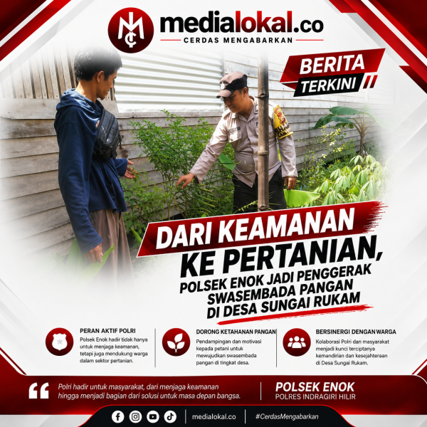 Polisi Turun ke Kebun: Bhabinkamtibmas Enok Cek Tanaman Warga di Sungai Rukam