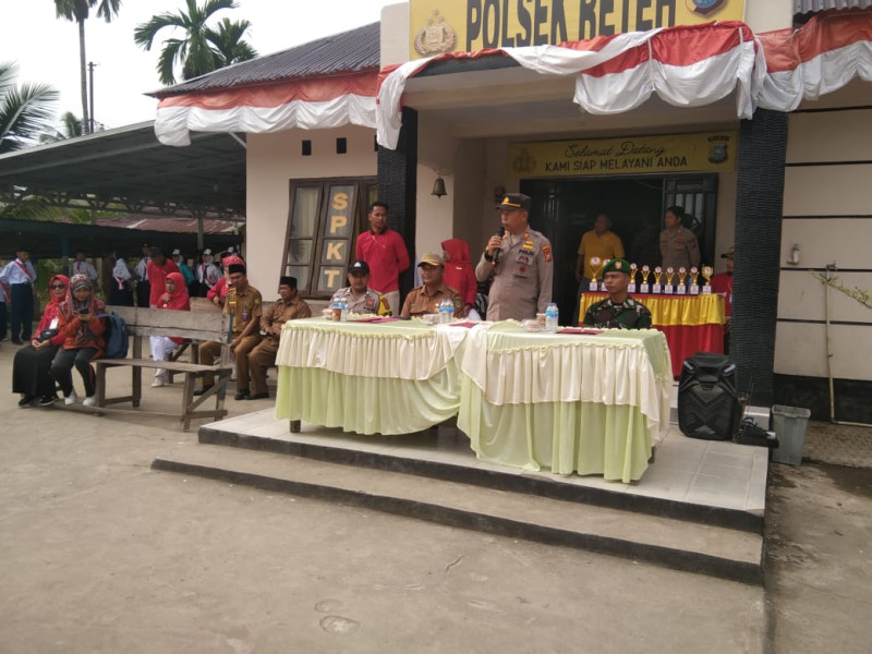 Babinsa Pratu Salman Dampingi Pertandingan PBB di Polsek Reteh