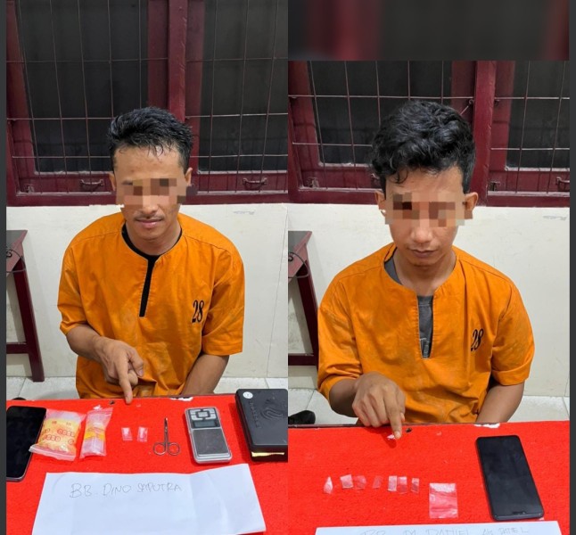 Narkoba di Tembilahan Hulu, Dua Tersangka Ditangkap dan Puluhan Paket Sabu di Sita