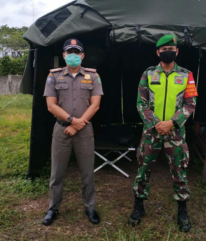 TNI dan Satpol PP Siak Laksanakan Pengamanan Tempat Isolasi
