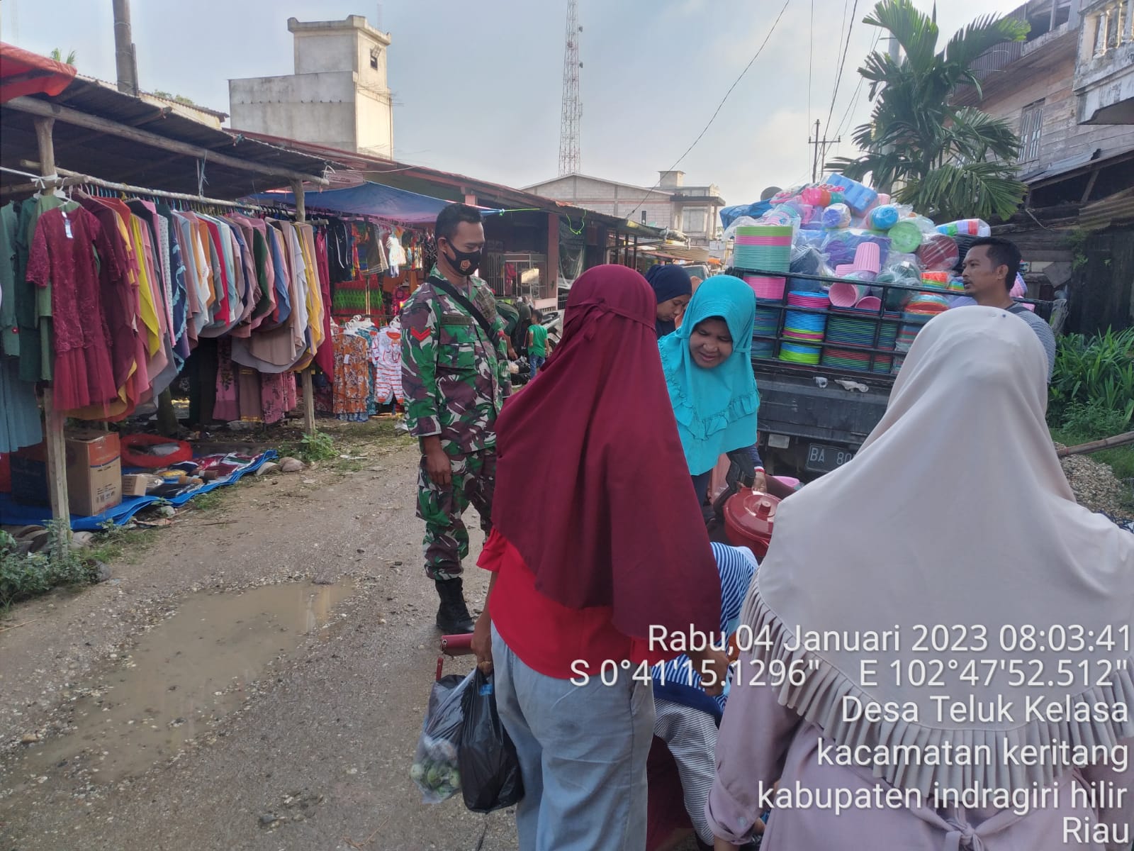 Koptu Setiawan Turun Ke Wilayah Lakukan Penegakan Prokes