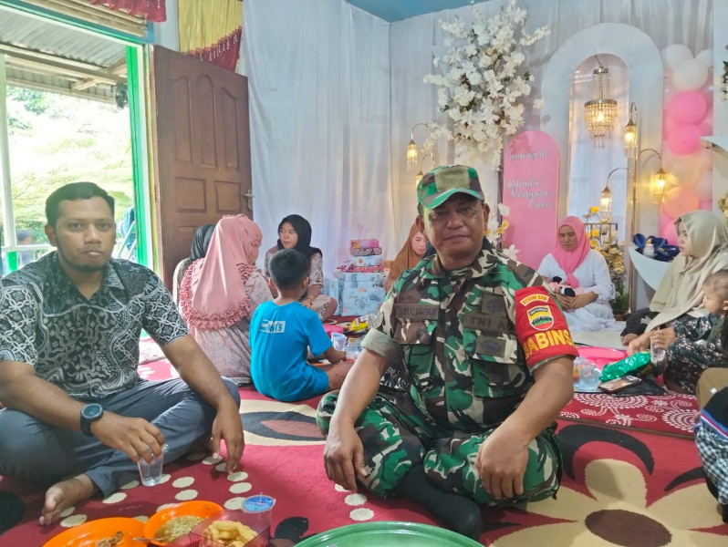 Aktif Dalam Kegiatan Kemasyarakatan, Babinsa Koramil 03/Tpl Hadiri Acara Tasmiyah Warga Binaan