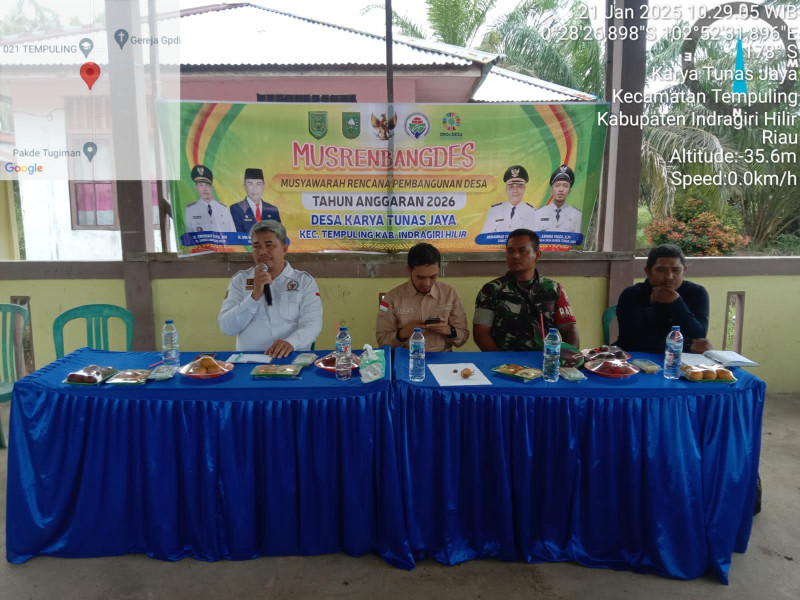 Babinsa Koramil 03/Tpl Hadiri Musrenbang RKPD Tahun 2026 Desa Karya Tunas Jaya