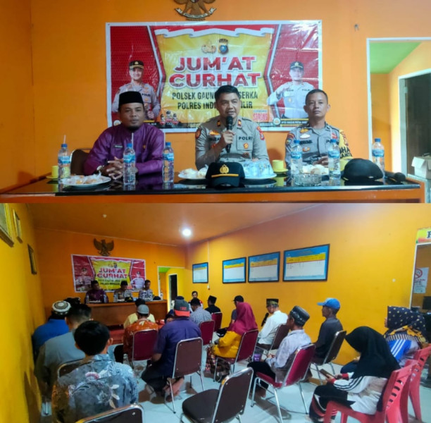 Kapolsek Gaung Anak Serka Beserta Personil Laksanakan Program Jum'at Curhat Bersama Masyarakat Di Desa Teluk Sungka