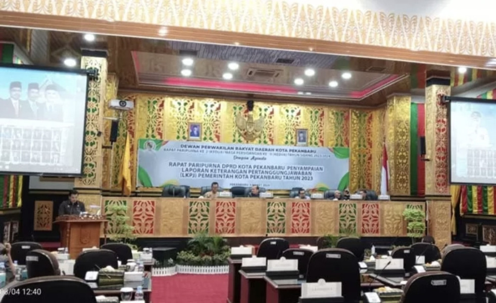 DPRD Kota Pekanbaru Tetap Gelar Paripurna LKPj Walikota 2023