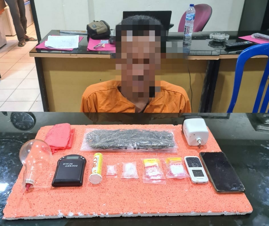 Shabu dan Ganja Kering Jadi Barang Bukti, Pria di Mumpa Inhil ini Kembali Diamankan