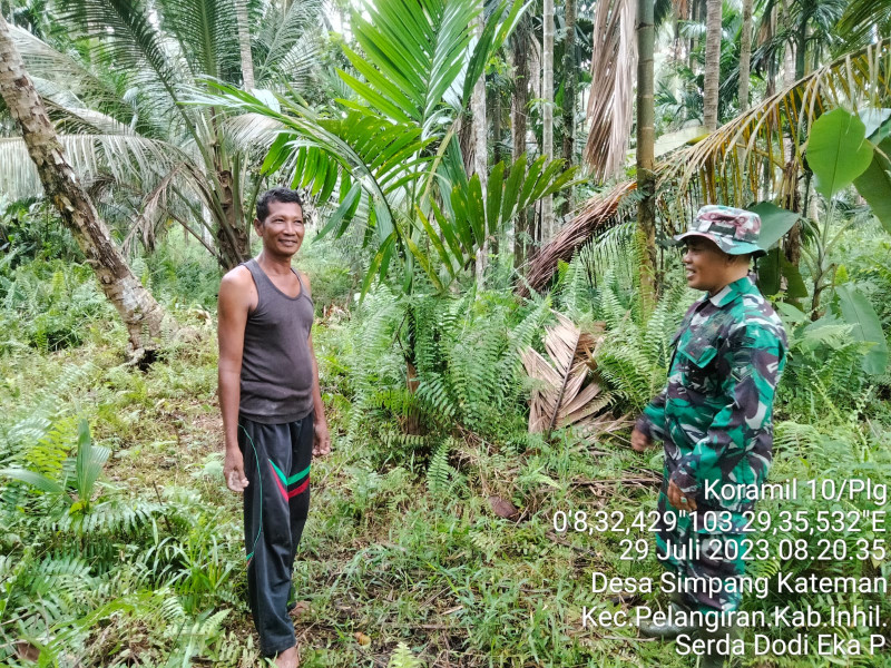 Babinsa Koramil 10/Pelangiran Terus Turun Untuk Lakukan Patroli Karlahut