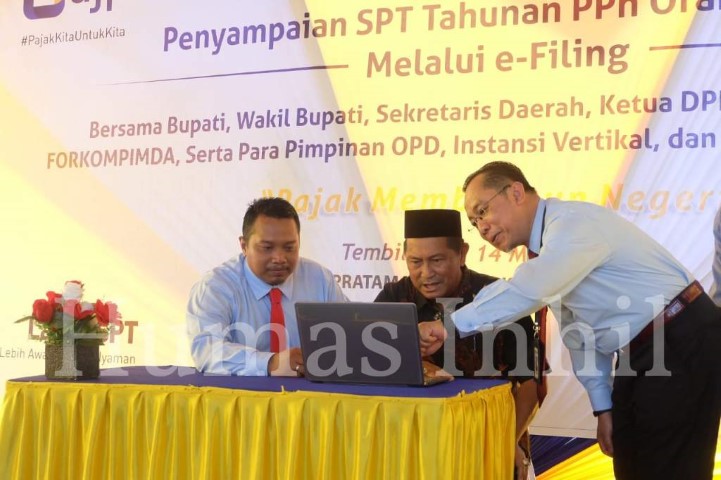 Wakil Bupati H.Syamsuddin Uti ajak Warga Inhil Sadar Pajak. 