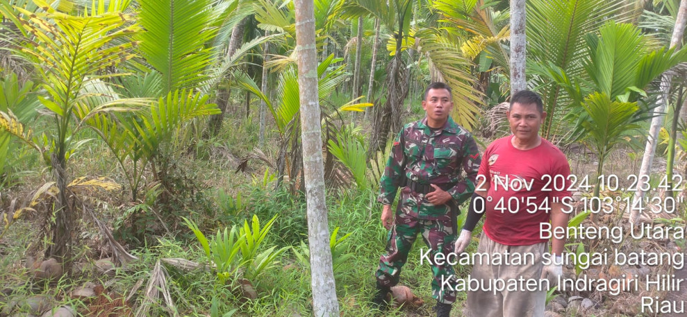 Babinsa Koramil 07/Reteh Giat Patroli Karhutla Guna Cegah Kebakaran