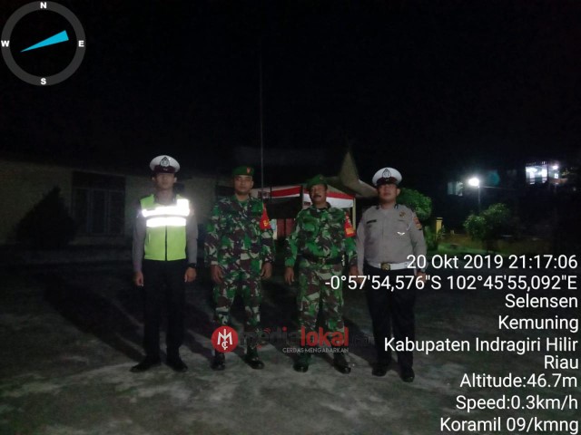 Koramil 09/Kemuning dan Polsek Kemuning Lakukan Patroli Cipkon Gabungan 