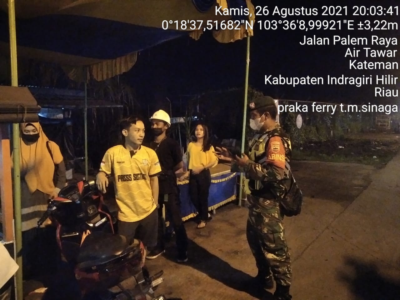 Praka Ferry Sinaga Lakukan Gakplin Malam Hari di Pasar Air Tawar