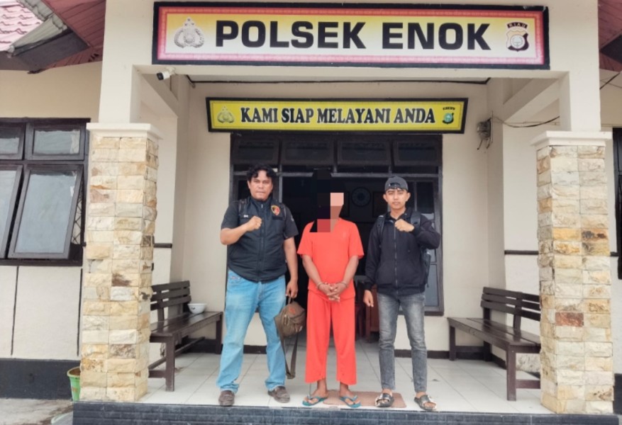 Polsek Enok Tangkap Pelaku Narkotika yang Sempat Melarikan diri Saat Digerebek