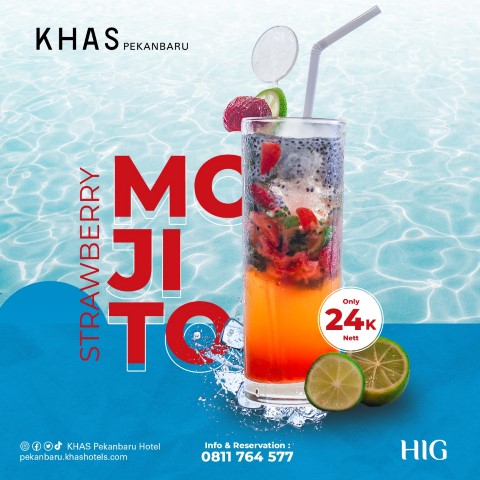 Khas Hotel Pekanbaru Tawarkan Menu Minuman Terbaru “Mojito Strawberry”