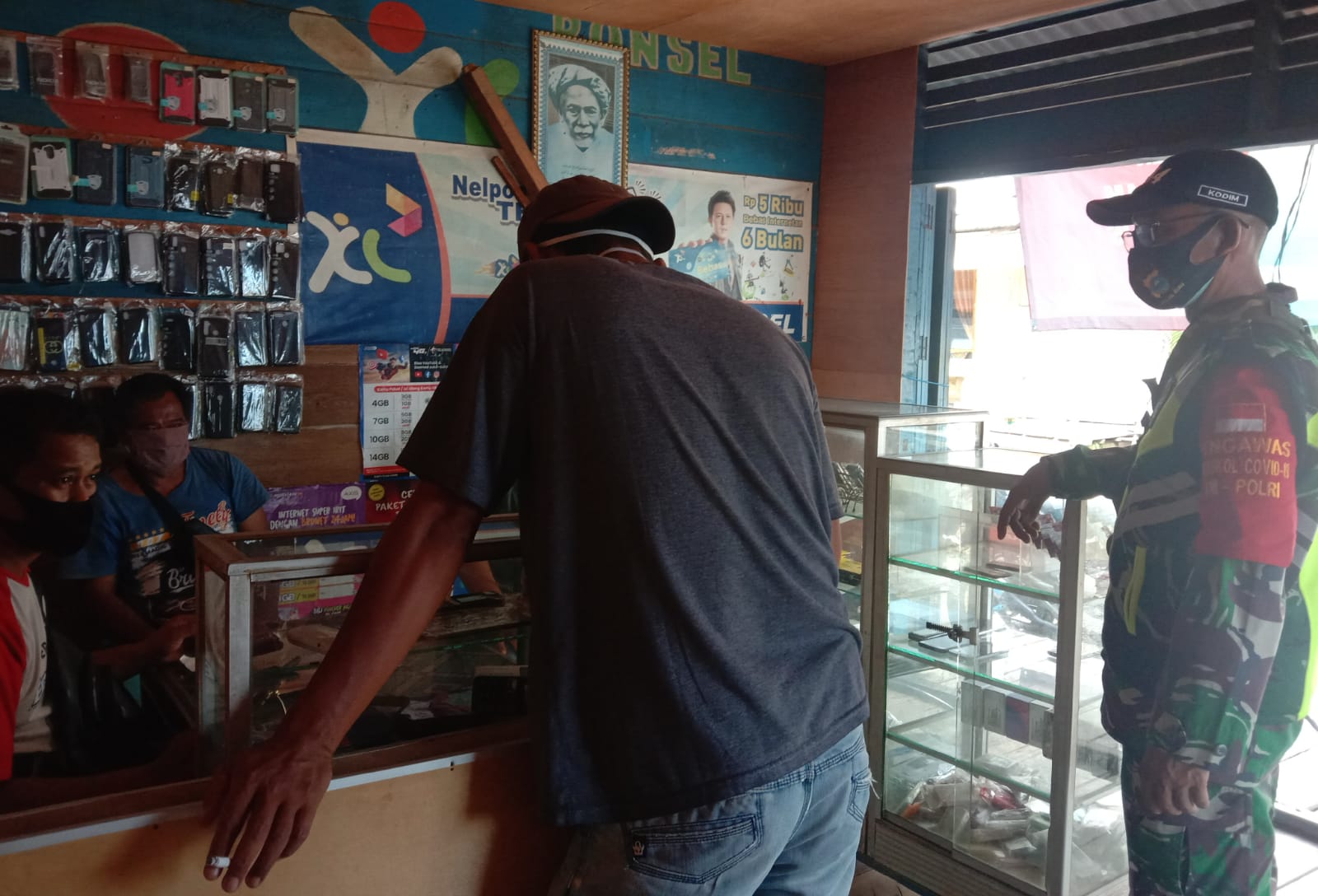 Penegakan Disiplin Protkes Semakin Gencar Dilakukan Koramil 04/Kuindra