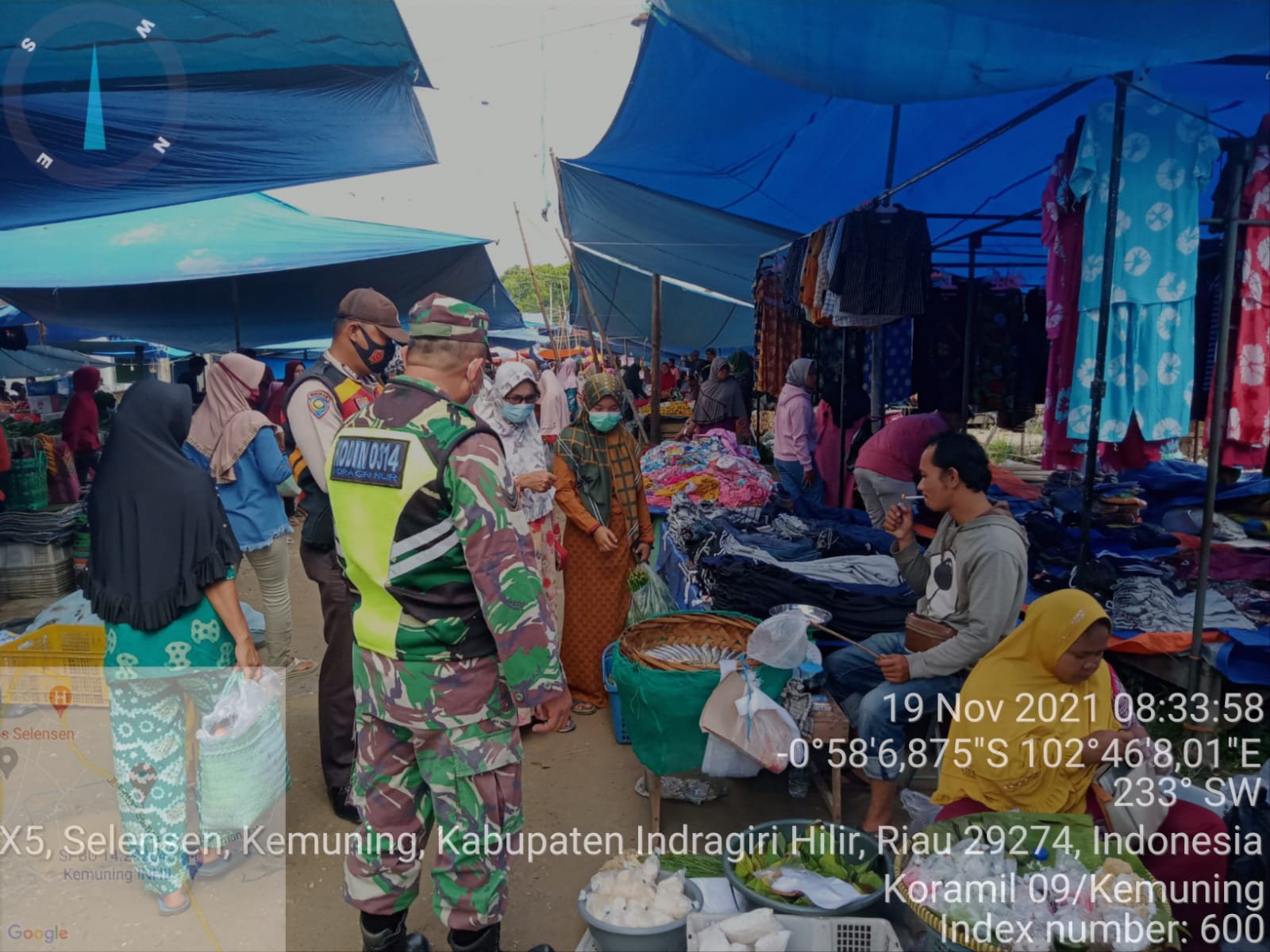 Babinsa dan Bhabinkamtibmas Jadikan Penegakan Protkes di Selensen Sebagai Rutinitas