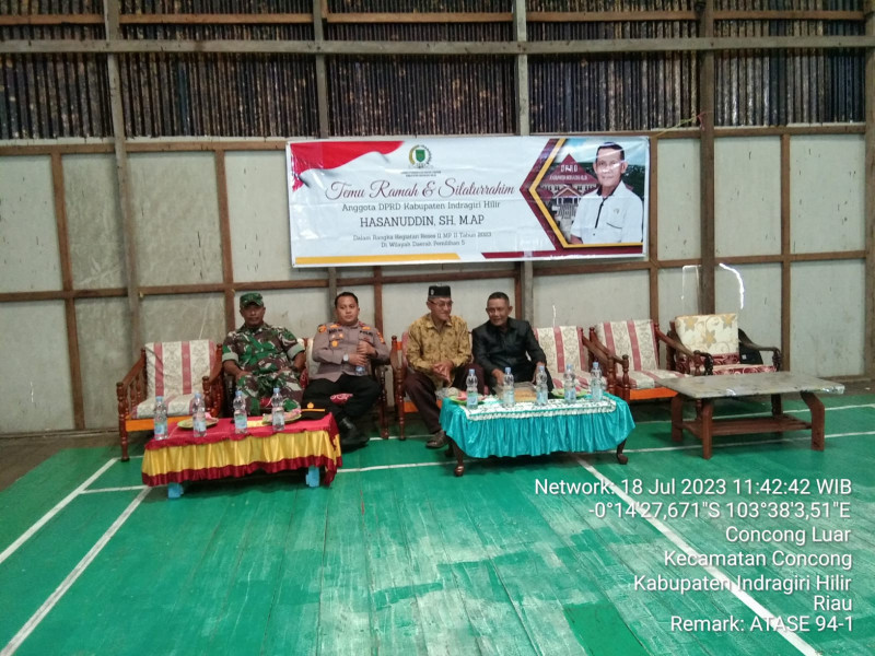 Danramil 04/Kuindra Dampingi Kegiatan Reses dan Temu Ramah Anggota DPRD Kabupaten Inhil