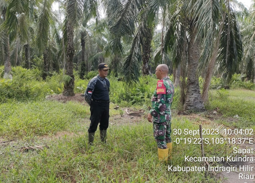 Pencegahan Kebakaran Terus Di Lakukan Guna Untuk Kenyamanan Lingkungan Bersama Babinsa Koramil 04/Kuindra