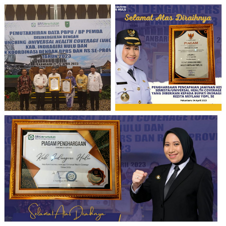 Terima Penghargaan Universal Health Coverage, Ini Kata Bupati Inhu