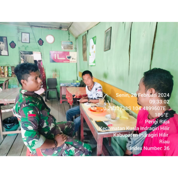 Hindari Penyalahgunaan Narkoba dan Obat-obatan Melalui Komsos Babinsa Koramil 04/Kuindra