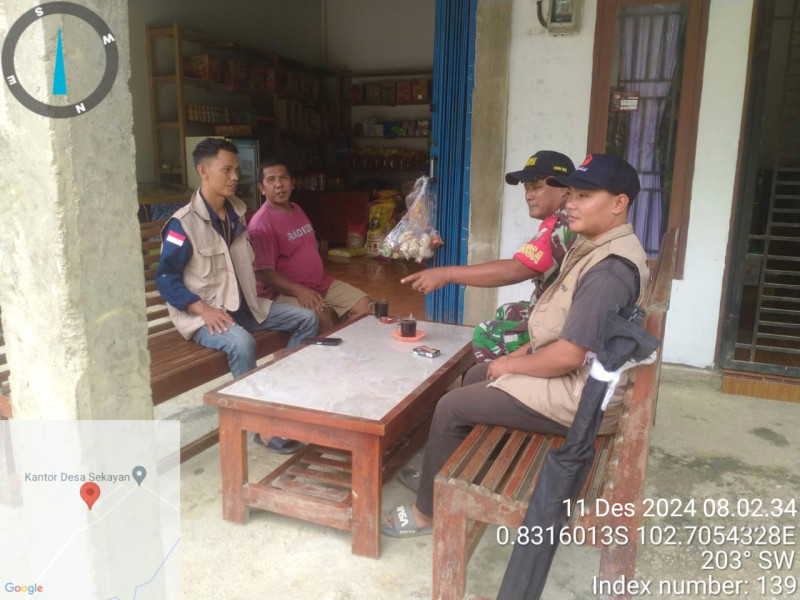 Pantau Kondisi Masyarakat, Babinsa Desa Sekayan Rutin Komsos dengan Warga Binaan