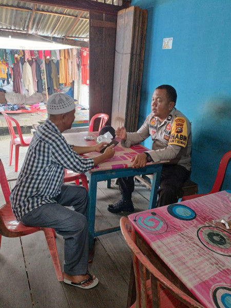 Lewat Sambang Bhabinkamtibmas Desa Belantaraya Aiptu Edysah Putra Bangun Ajak Warga Wujudkan Kamtibmas Kondusif