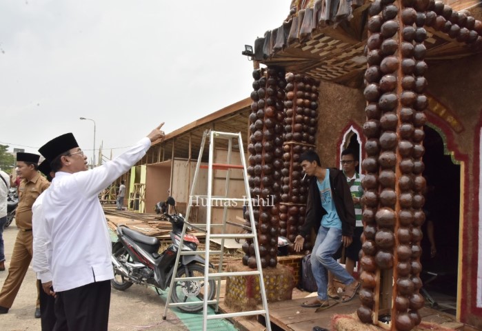 Bupati HM Wardan Tinjau lokasi MTQ Kabupaten Inhil  ke-49