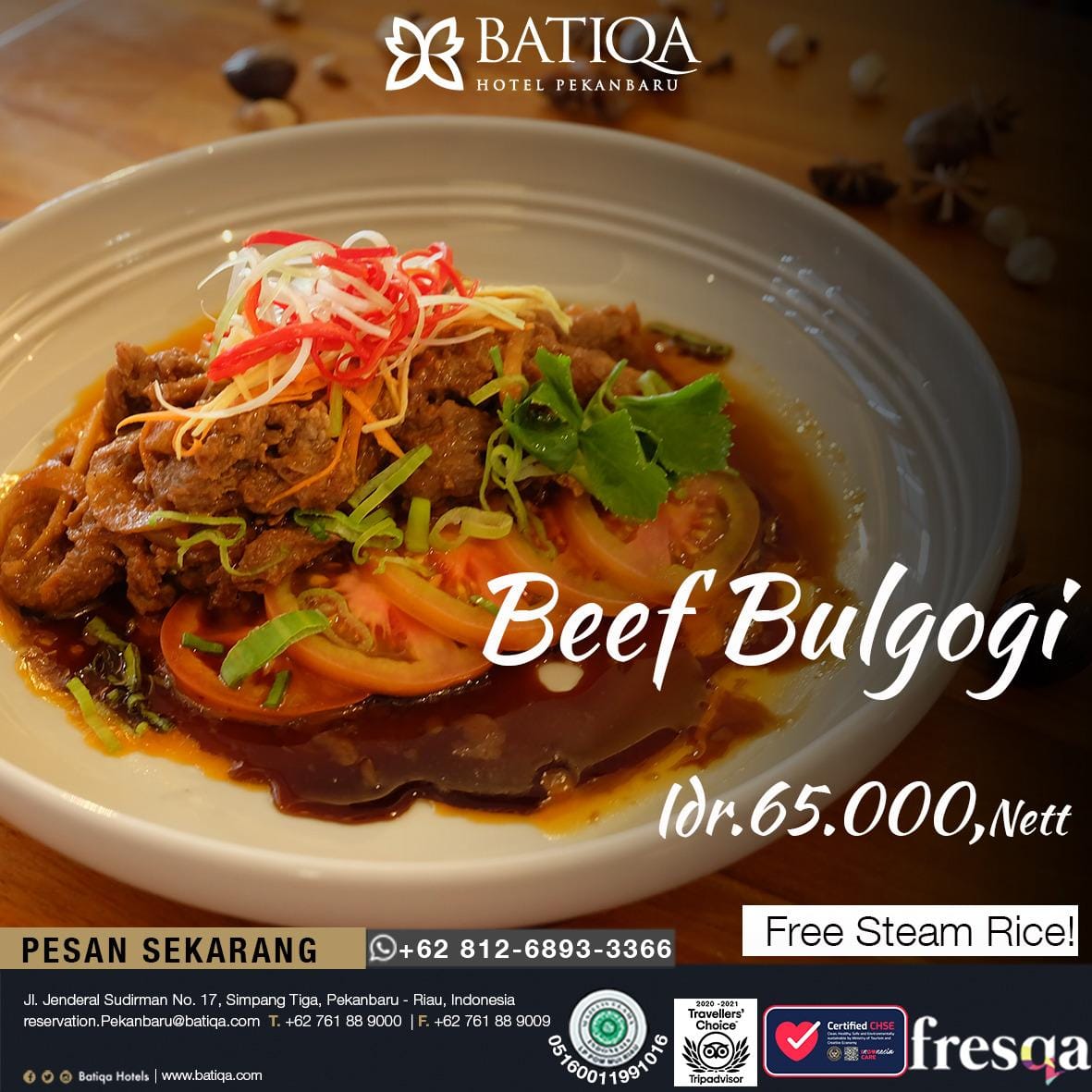 Manjakan Lidah Anda, BATIQA Hotel Pekanbaru Hadirkan Beef Bulgogi