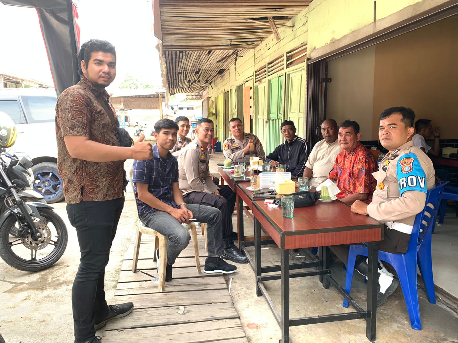 Polsek Tembilahan Hulu Coffee Morning Sambang Desa, Jaga Kamtibmas