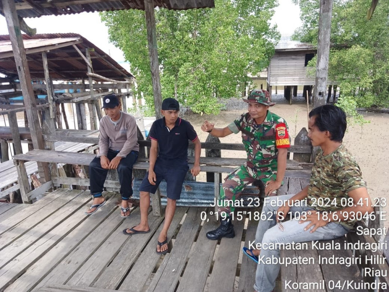 Lestarikan Nilai Pancasila Bersama Babinsa Koramil 04/Kuindra Dengan Warga Agar Kerukunan Hidup Tetap Terjaga