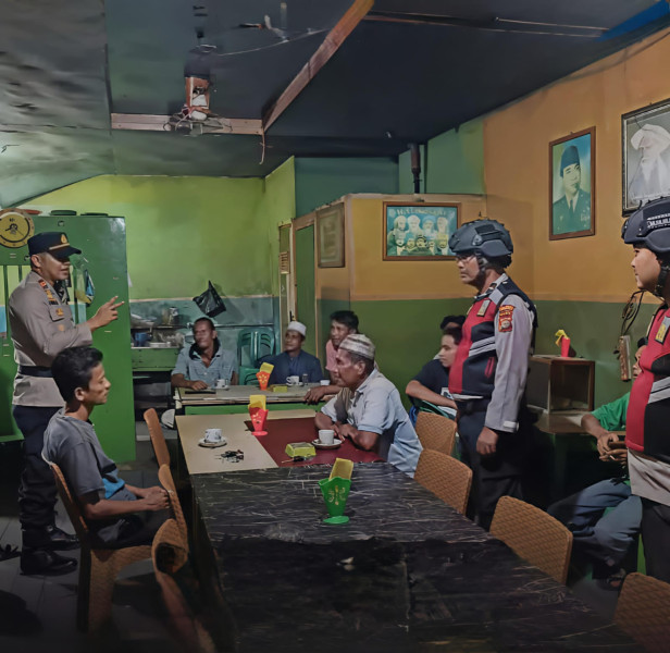 Patroli rutin dimalam hari, Polsek Gas Jaga kamtibmas tetap kondusif.