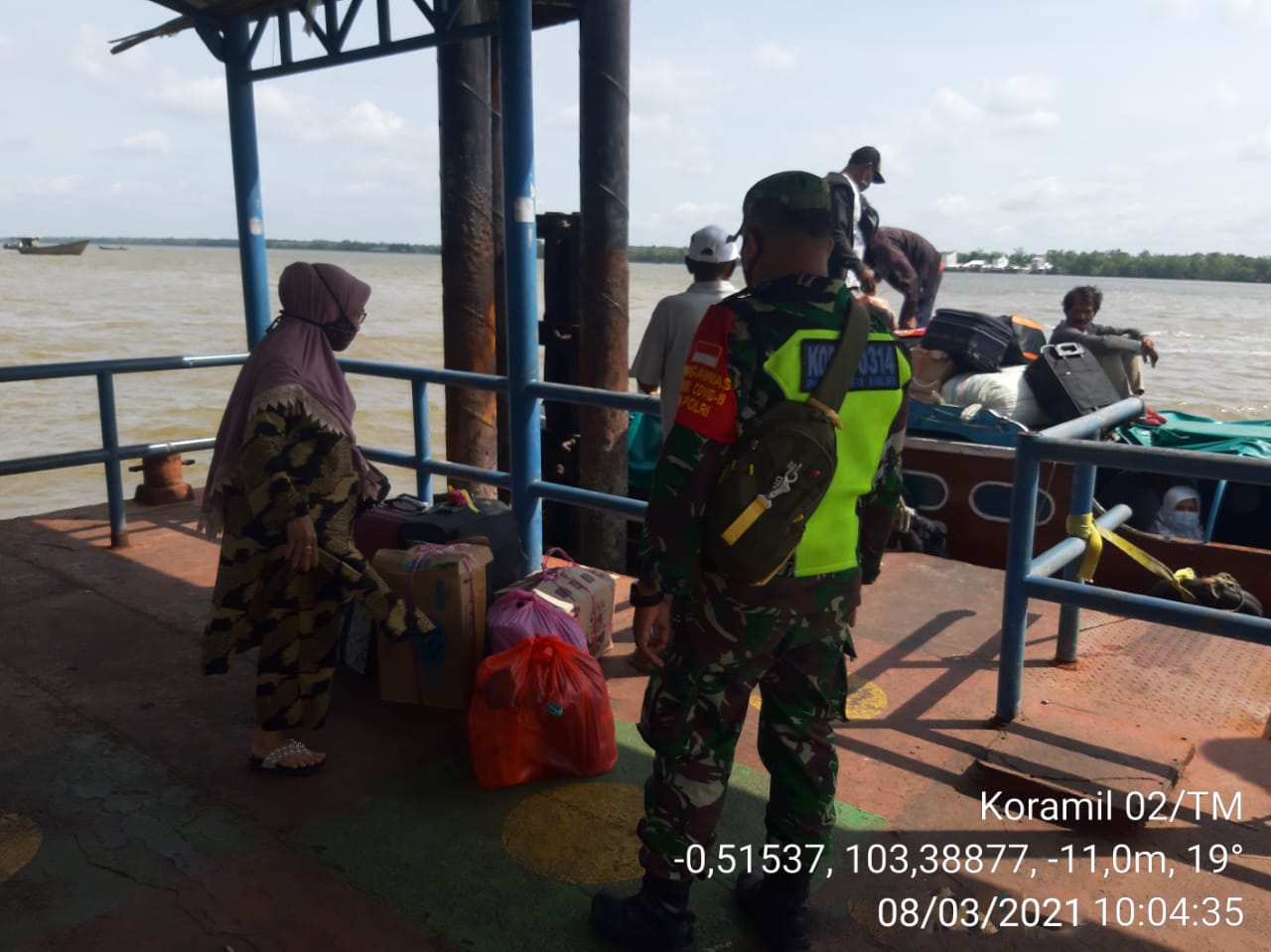 Penumpang yang Naik di Pelabuhan Kuala Enok di Ingatkan untuk Patuhi Protkes
