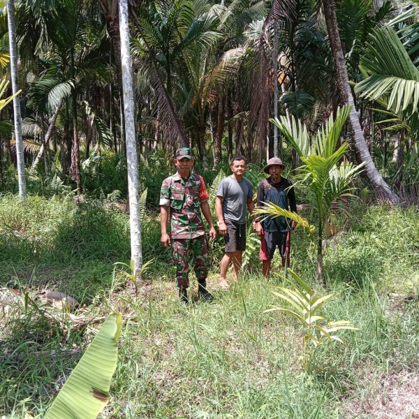 Babinsa Koramil 07/Reteh Rutin Himbau Warga Agar Tidak Membuka Lahan dengan Cara Membakar