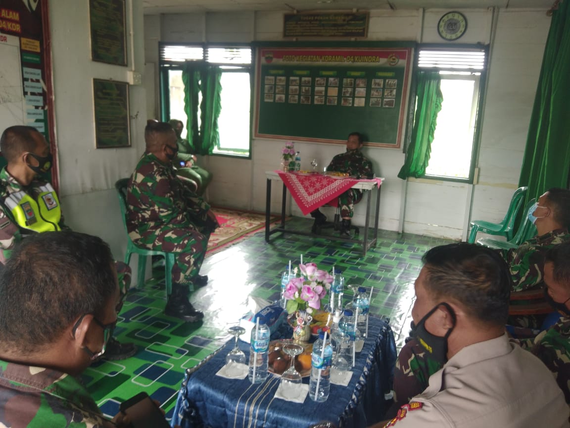Koramil 04/Kuindra Sambut Kunjungan Kerja Komandan Atas